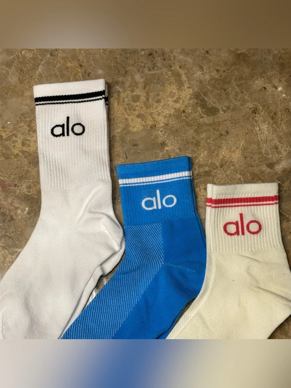 New Women’s Alo Socks New without tags 3 pairs Fits sizes 6-11